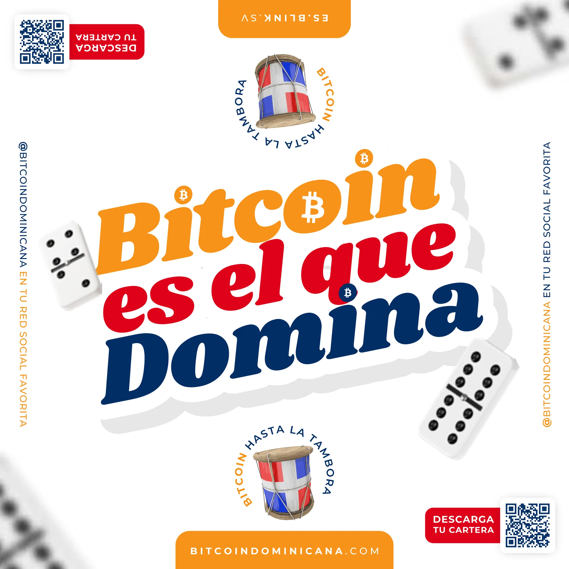 Mesa de dominó “Bitcoin es el que Domina”