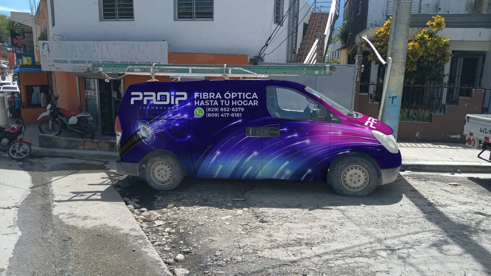 PROiP vehicle wrap (proposal photomontage)
