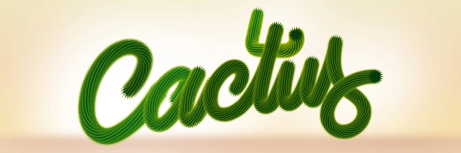 “Cactus” 3D lettering, 2018