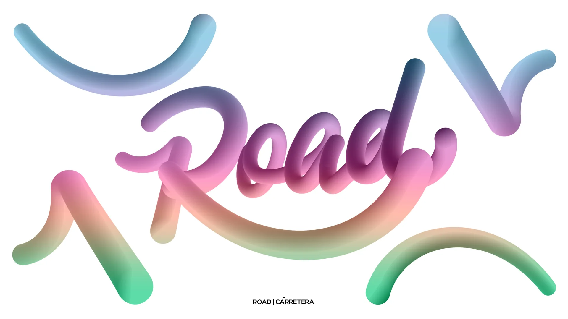 “Road” 3D lettering, 2018