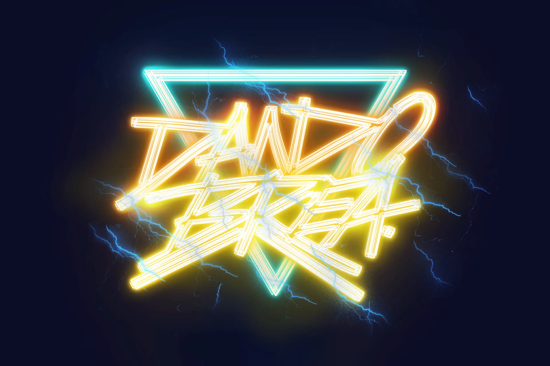 “Dando brea” neon lettering, 2020